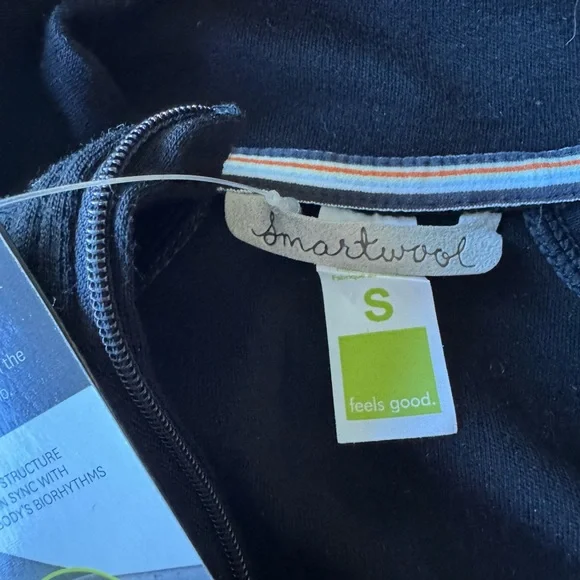 Smartwool Black Baselayer Midweight Base Zip Tee Sweatshirt Small NEW - Picture 10 of 12